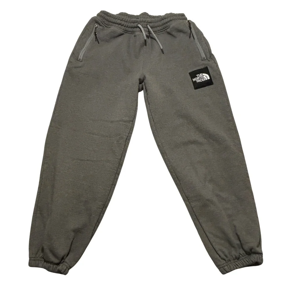 The North Face Mens Large Gray Fleece Joggers Sweatpants Drawstring F22 721556